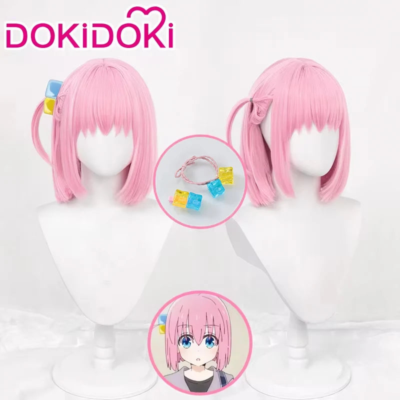 IN STOCK Gotou Hitori Wig Anime Bocchi the Rock! DokiDoki Cute Pink Short Hair Gotou Hitori Childhood Women Cosplay Wig