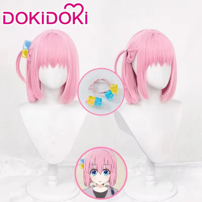 IN STOCK Gotou Hitori Wig Anime Bocchi the Rock! DokiDoki Cute Pink Short Hair Gotou Hitori Childhood Women Cosplay Wig