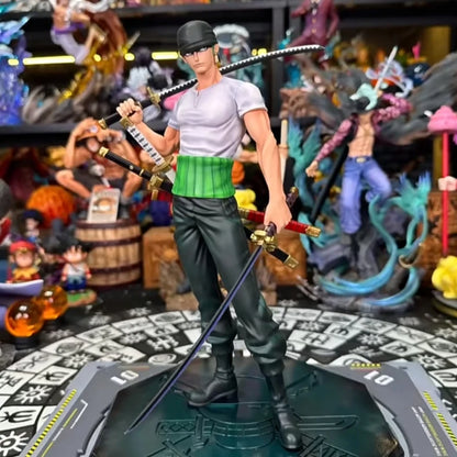 25cm Anime One Piece Roronoa Zoro PVC Figure Statue Collectible Model Toy Gift