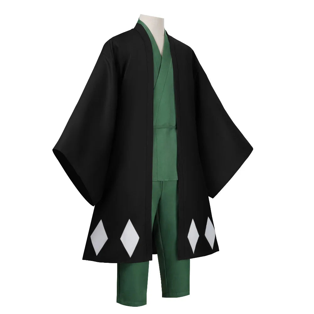 Bleach Urahara Kisuke Cosplay Costume Set Polyester Adult Unisex