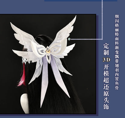 Genshin Impact Columbina Cosplay Costume Wig The Damselette Dress Uniform Eleven Fatui Harbingers Halloween Party for Women Girl