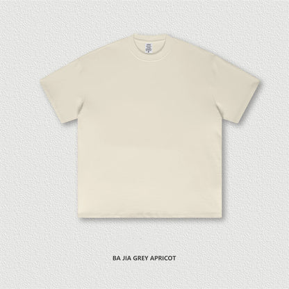 ZODF 2025 Heavy-Weight 425gsm 100% Cotton T-Shirts For Men Unisex Summer Oversized O-Neck Basic Solid T Shirt Brand Tees HY0485