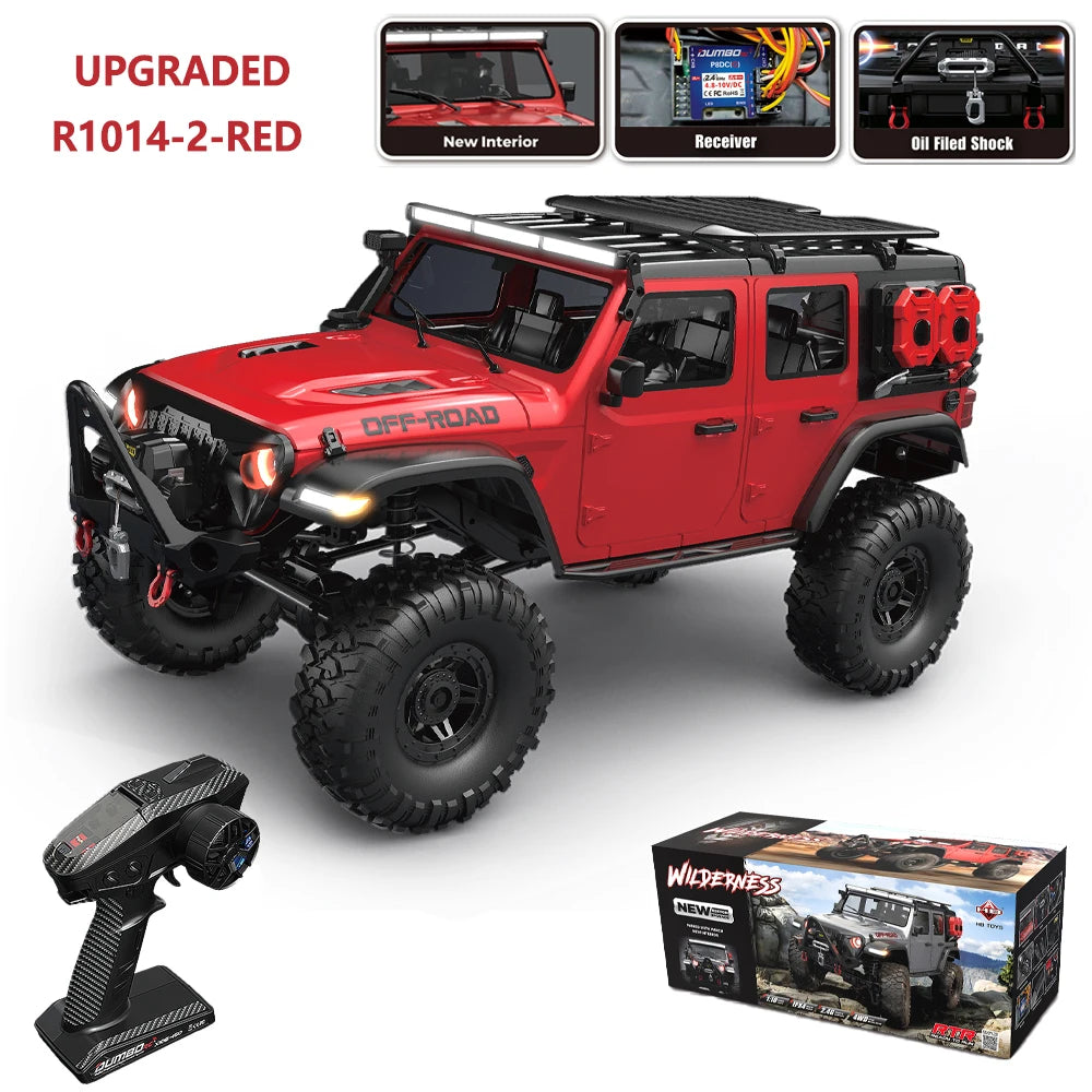 1/10 Scale HB RTR R1011 4WD Remote Control Rock Crawler Truck with LED Lights 2.4G Full Proportional Off-Road Climbing