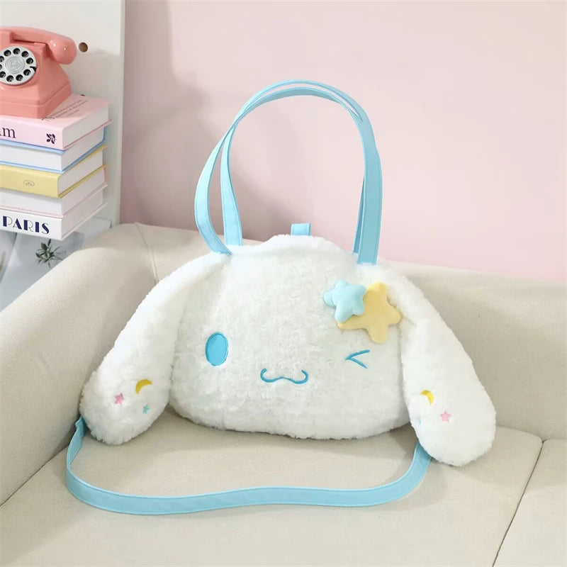 Sanrio Cinnamoroll Shoulder Bag Multipurpose Handbag Kawaii Backpack Messenger Bag Plush Bag My Melody Sweet Piano Lolita Bag