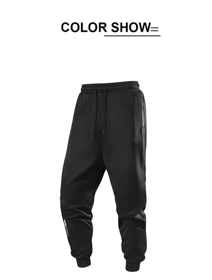Chrlck Men’s Unisex Winter Fleece Sweatpants Warm Running Jogging Sport Trousers Elastic Waist Thick