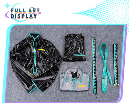 IN STOCK MIKUOO Cosplay Costume DokiDoki-R Mikuoo Cospaly Men Black Suit Costume Mikuu Christmas Cosplay