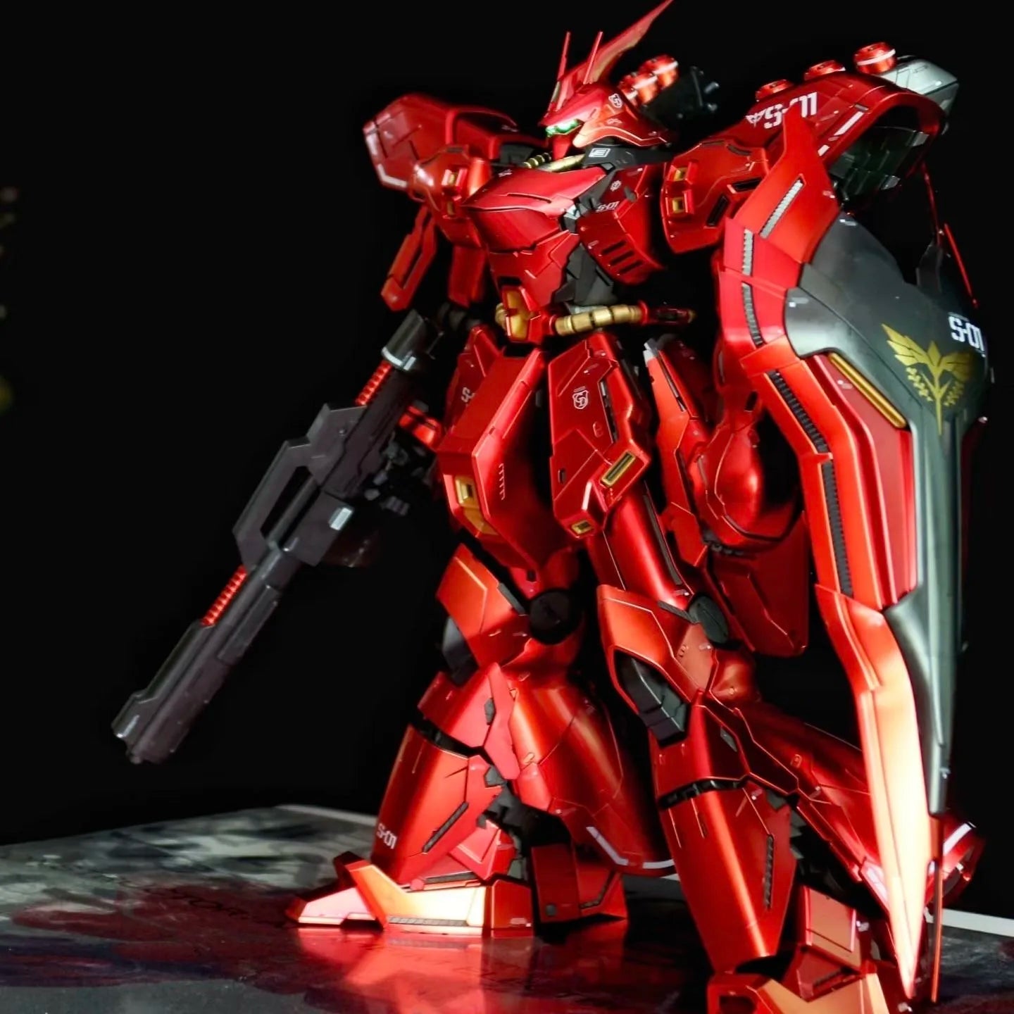 SIHAI Model SAZABI RG 1/144 MSN-04 Electroplate Version Assembly Model Kit Toys Action Figures Robot Plastic Model Kits Gift