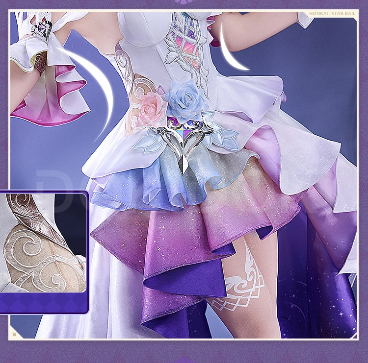 Cyrene Cosplay Costume Game Honkai: Star Rail【S-2XL】DokiDoki-SR HSR Cyrene Women Dress Veil SP Version Cosplay Plus Size