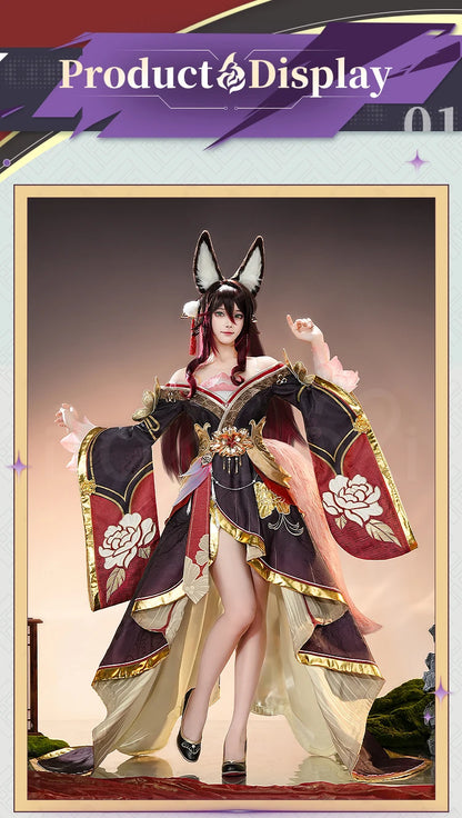 IN STOCK Fugue Cosplay Costume Game Honkai:Star Rail DokiDoki-SR Honkai Women Costume Tingyun Fugue Cosplay Ears Tail Christmas