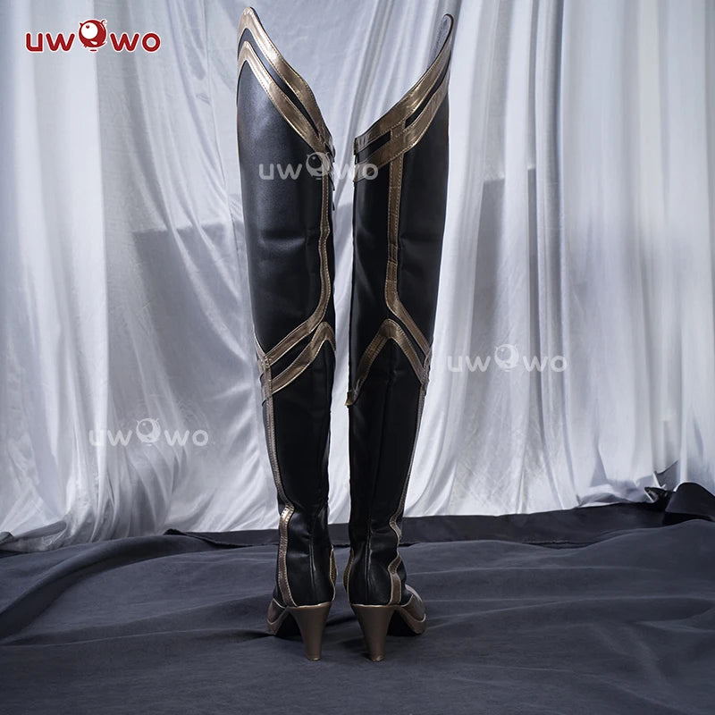 UWOWOW Ahri Shoes Game League of Legends/LOL: Immortalized Legend Ahri Cosplay Shoes Size 35-44 High Tube