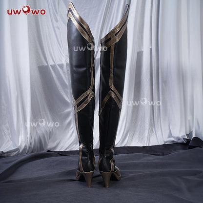 UWOWOW Ahri Shoes Game League of Legends/LOL: Immortalized Legend Ahri Cosplay Shoes Size 35-44 High Tube