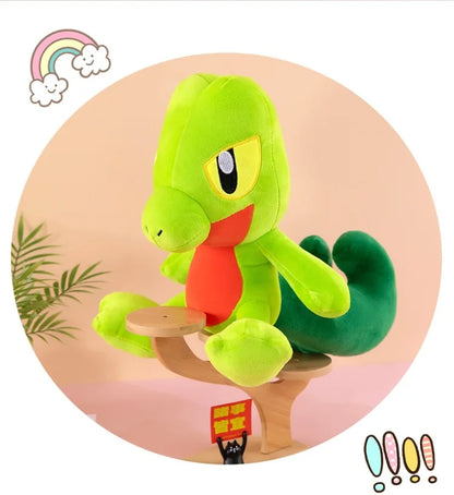35-60CM Big Size Treecko Plushies Pokemon Anime Cartoon Peluche Kawaii Ornament Comfortable Soft Doll Children's Toy Gifts