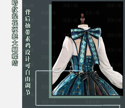 Genshin Impact Lynette Cosplay Costume Wig Uniform Dress Hat Tail Magician Skirt Lyney Fontaine Halloween Party for Women Props