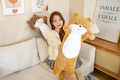 Super Soft Long Size Standing Otter Plushie Stuffed Hair Plush Lifelike Bear Aquatic Doll Toys Hug Throw Pillow Cushion Kids
