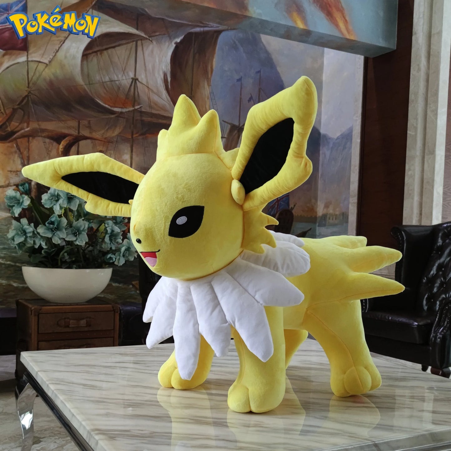 100CM Pokémon Jolteon Plushies Cartoon Anime Stuffed Kawaii Ornament Comfortable Soft Doll Big Size Children Toy Peluche Gift