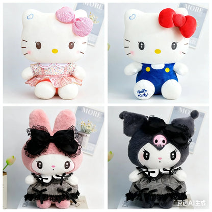 4style Hello Kitty Anime Hello Kitty Stuffed Toys Plushier Soft Pillow Birthday Gifts For Girls Kawaii Hello Kitty Plush Dolls