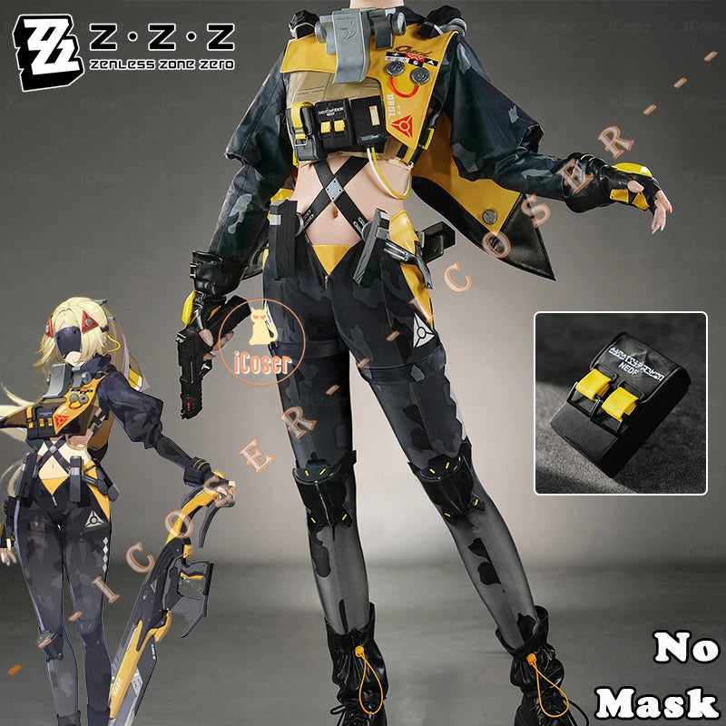 Zenless Zone Zero Trigger Cosplay Costume Wig Uniform Hairpin Obol Squad Halloween Party for Women Girls Carnival Props iCoser
