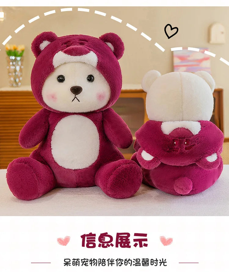 65cm Kawaii Little Bear Plush Doll Cute Soft Anime Lina Bear Plush Doll Cartoon Valentine's Day Birthday Gift Children's Holiday