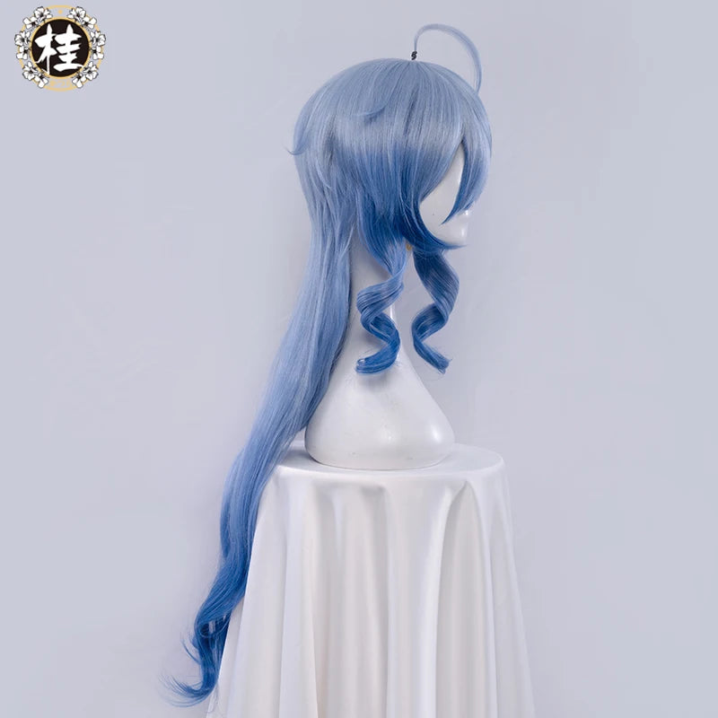PRE-SALE UWOWO Game Genshin Impact Ganyu Cosplay Wig 80cm Long Blue Gradient Gan Yu Cosplay Hair Wigs Gan Yu Cosplay Hair