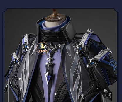 Genshin Impact Kyryll Chudomirovich Flins Cosplay Costume Wig Uniform Game Cos Outfit Halloween Party for Women Men Carnival Set