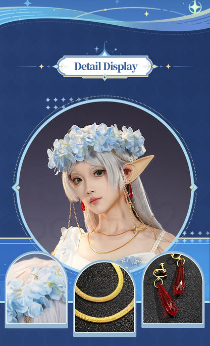 IN STOCK Frieren Cosplay Doujin Costume Anime Frieren: Beyond Journey's End DokiDoki-SR Women Witch Dress Frieren Oracle Wig