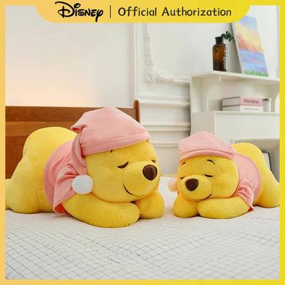 35CM-80CM New Disney Winnie The Pooh Plush Toy Cute Cartoon Bear Stuffed Doll Soft Anime Pillow Kawaii Souvenir Birthday Gift