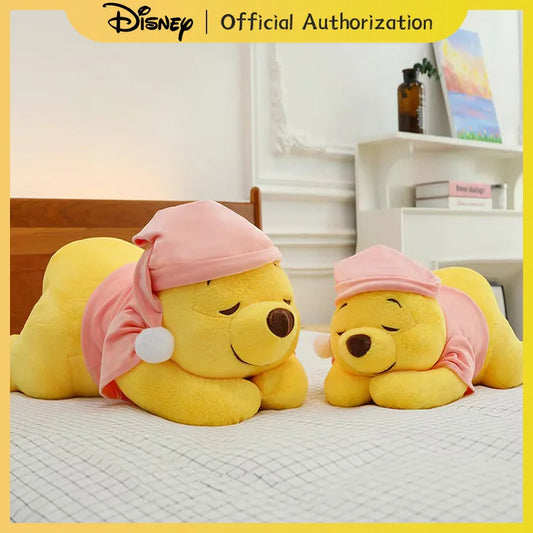 35CM-80CM New Disney Winnie The Pooh Plush Toy Cute Cartoon Bear Stuffed Doll Soft Anime Pillow Kawaii Souvenir Birthday Gift