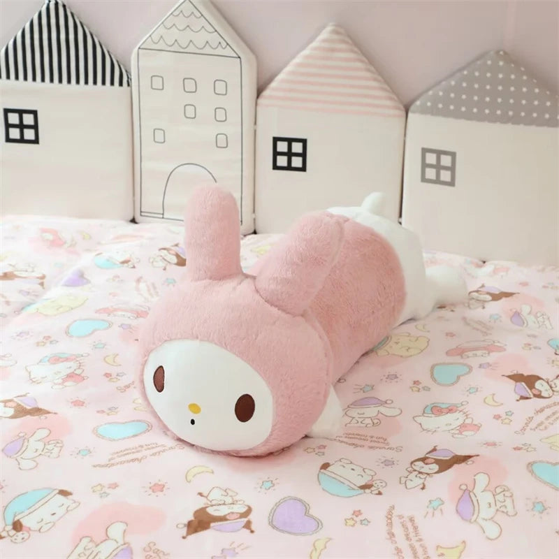 Lovely Kuromi Hello Kitty Melody Long Pillow Back Cushion Stuffed Anime Japanese Style Leg Pillow Sofa Bed Long Cushion Girl