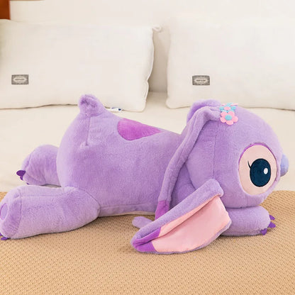 Disney Lilo and Stitch Plush Toys Prone Cute 55/80cm Anime Stich Doll Stuffed Plushie Angel Pillow Soft Gift for Children Kawaii