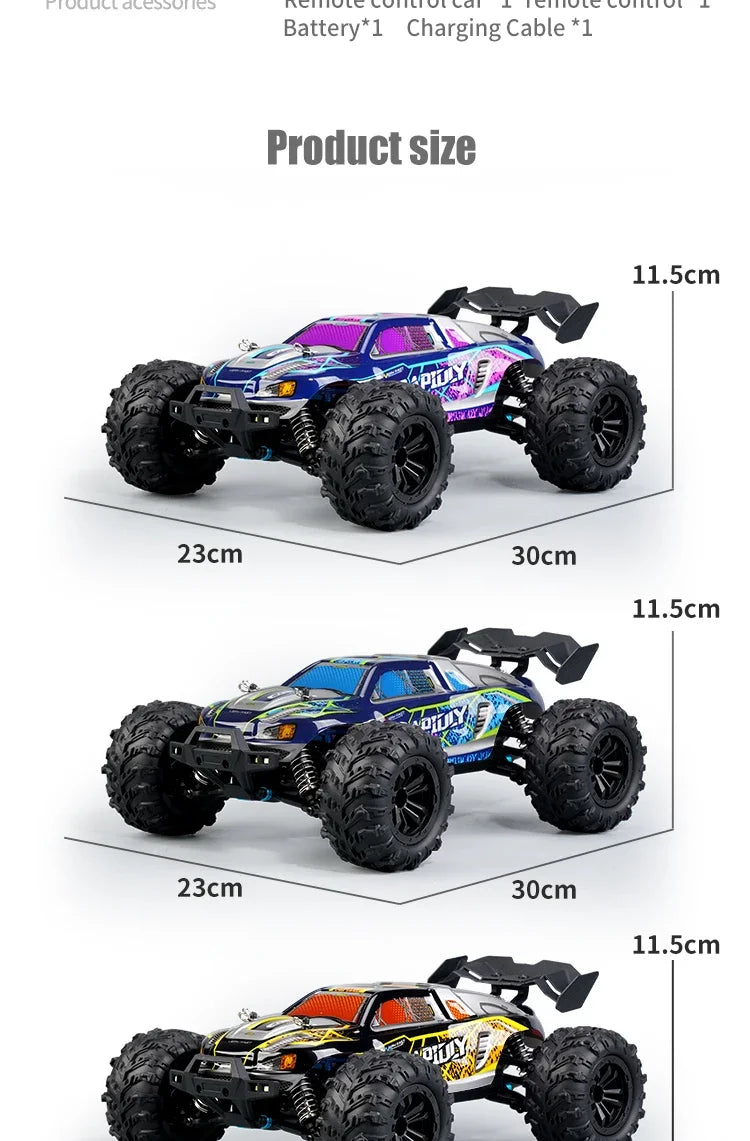 SCY 1:16 70KM/H or 50KM/H 4WD RC Car with LED Remote Control Cars High Speed Drift Monster Truck for Kids Vs Wltoys 144001 Toys