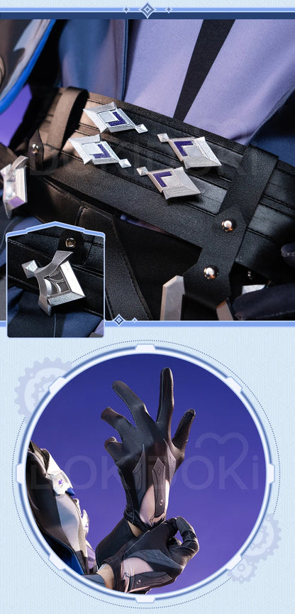 IN STOCK Flins Cosplay Costume Game Genshin Impact【S-3XL】DokiDoki-N Kyrll Chudomirovich Flins Men Halloween Costume Plus Size