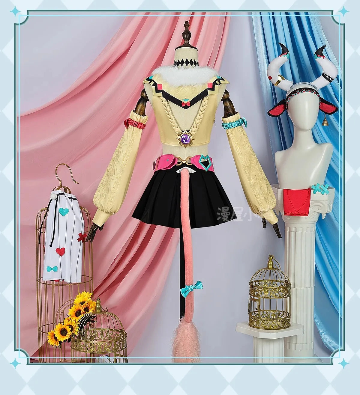 Genshin Impact Varesa Cosplay Costume Wig Skirt Headwear Tail Natlan Collective of Plenty Carnival Halloween Party Women Girls