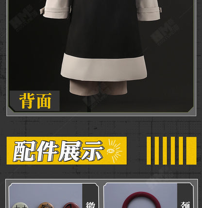 Anime Gachiakuta Enjin Cosplay Costume Wig Uniform Embroidery Earrings Badge Akuta Cleaners Halloween Party Women Men Role Play