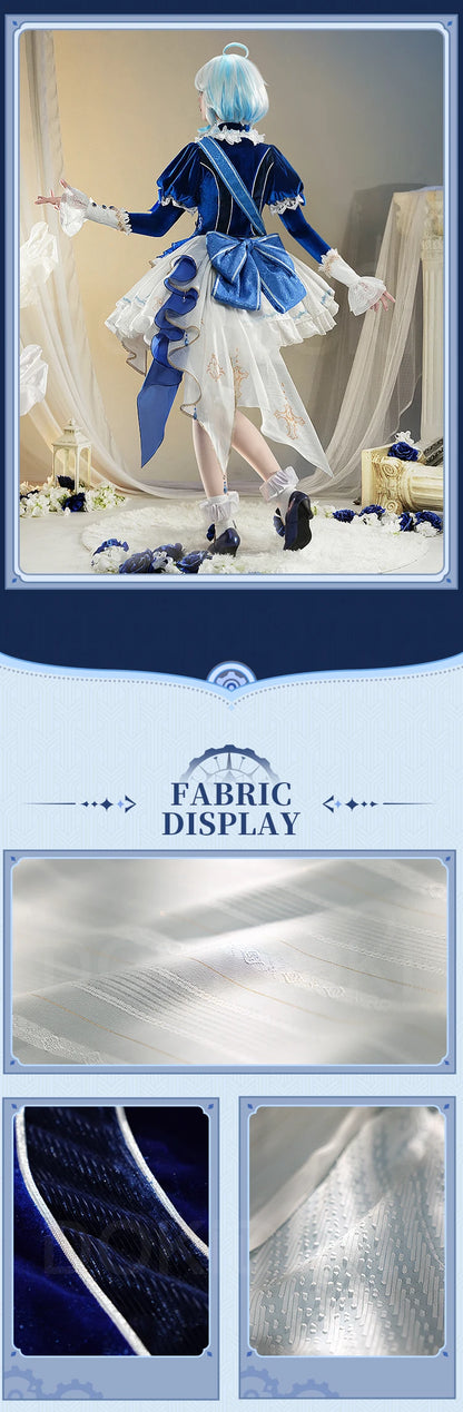 IN STOCK Focalors Furina Doujin Cosplay Costume Game Genshin Impact DokiDoki-SR Fontaine Hydro Focalors Women Waltz Dress Lolita