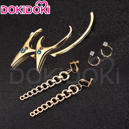 IN STOCK Rumii Miraa Zoeyy Cosplay Earrings DokiDoki Metal Headwear Earrings Rumii Headdress Halloween Cosplay Accessories