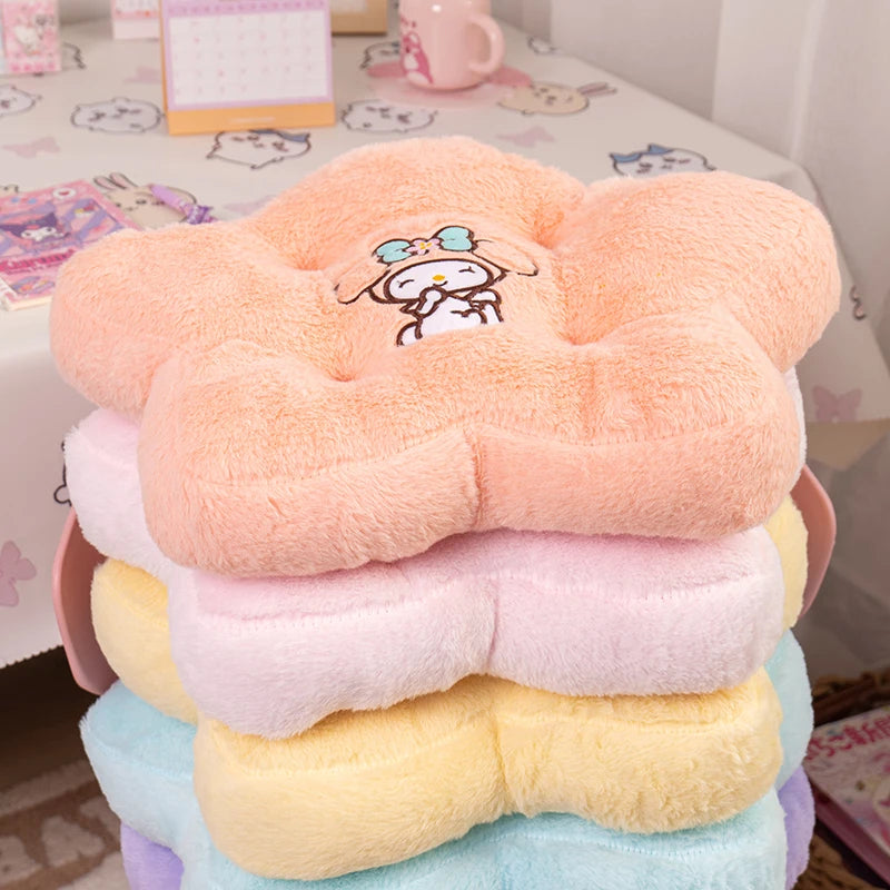 Sanrio Thickened Sitting Cushion Chair Floor My Melody Cinnamoroll Seat Cushion Cartoon Japanese Style Back Cushion Girl