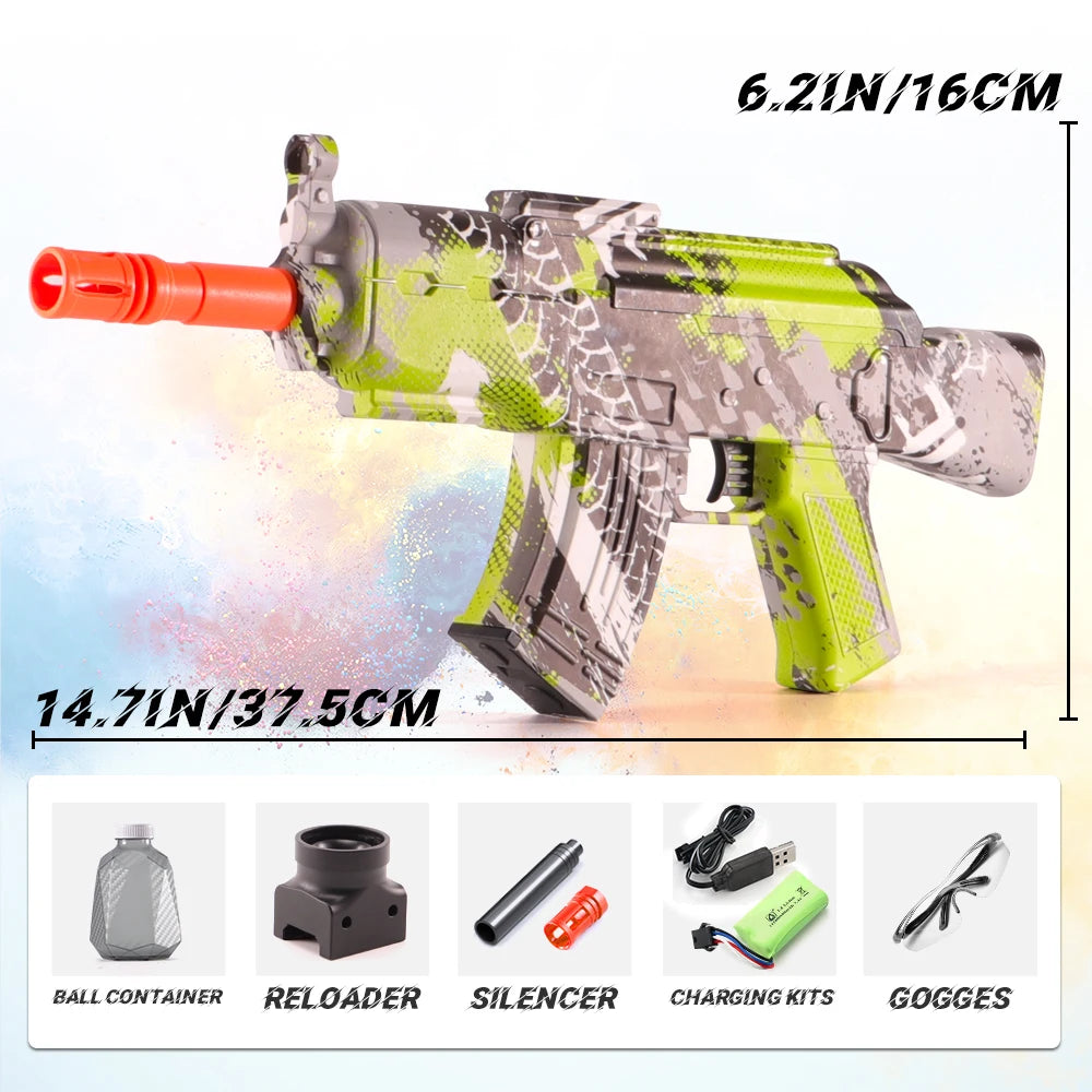 Yuizukeot AK Electric Ball Blaster ABS Plastic Rechargeable Toy - Blue