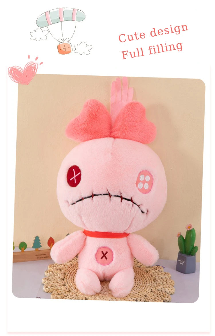 Disney Lilo & Stitch Scrump Plush Toys Anime Plushie Stich Dolls Kawaii Cartoon Pink Pillow Soft Stuffed Gift Children Christmas