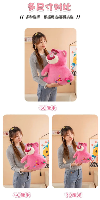30/40/50cm Big Size Disney Lotso Kawaii Anime Plush Stuffed Doll Room Decor Cartoon Plushies Children's Pillow Holiday Gifts