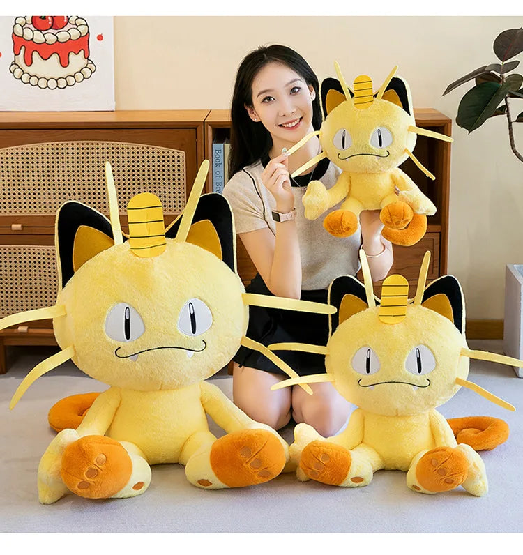 35/50CM Big Size Pokemon Meowth Plushies Cartoon Anime Plush Pillow Soft Doll Kawaii Stuffed Plushie Ornament Children's Gifts