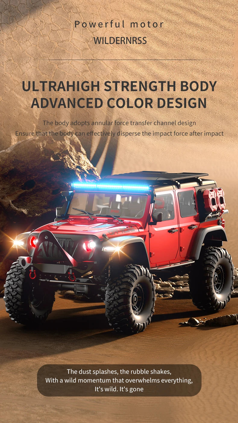 1/10 RC Car HB RTR R1011 Remote Control Vehicle 2.4G Full Proportional Rock Crawler LED Light 4WD Off-Road Climbing Truck Toys