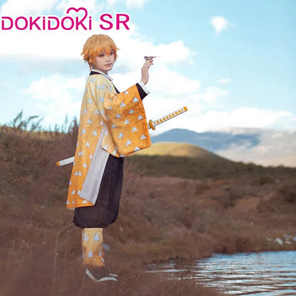 IN STOCK Agatsumaa Zenitsuu Cosplay Costume Anime DokiDoki-SR Men Uniform Costume Zenitsuu Cosplay Haori