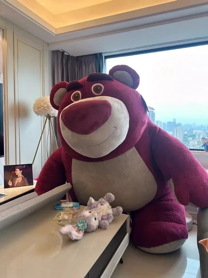 120cm Large Big Size Disney Lotso Cartoon Anime Plush Stuffed Doll Room Kawai Plushies Pillow Ornaments Children's Holiday Gifts