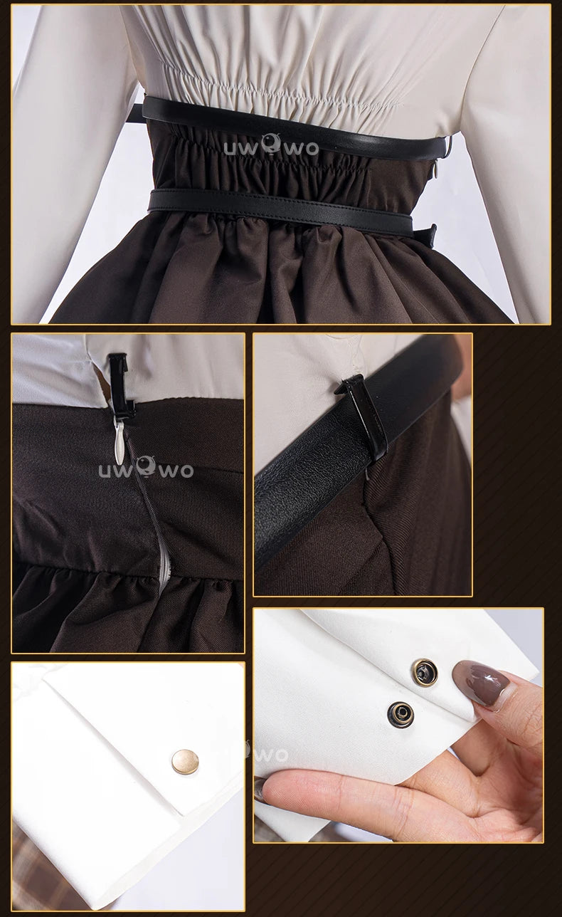 IN STOCK UWOWO Traveler Lumine Cosplay Game Genshin Impact Traveler Lumine Detective Cosplay Costume Halloween Costumes