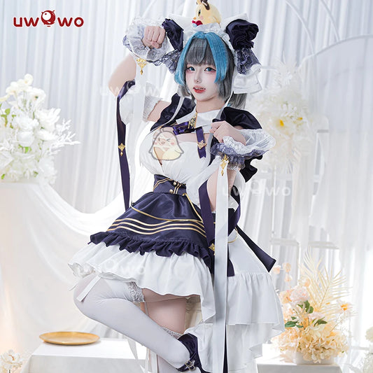 IN STOCK UWOWO Cheshire Cosplay Game Azurr Lanee Cheshire Default Cosplay Costume New outfit Halloween Costume