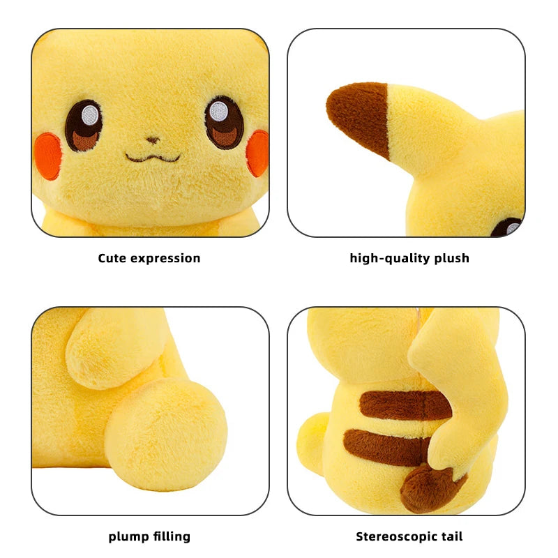 40/80cm Large Pikachu Pokemon Plush Toys Cartoon Doll Cute Ornament Stuffed Plushie Pikachued Pillow Pokémon Gift for Children