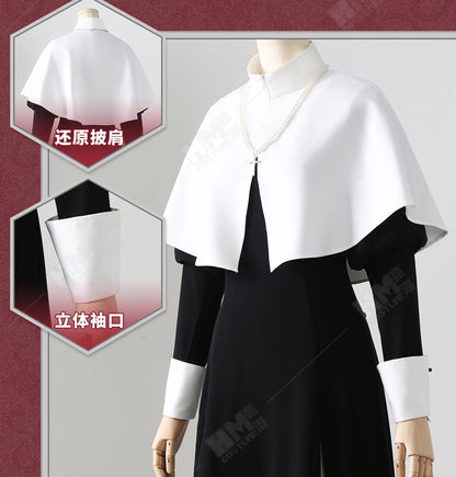 Anime My Dress-Up Darling Marin Kitagawa Cosplay Costume Nun Dress Uniform Hat Necklace Season 2 Halloween Party for Women Girls