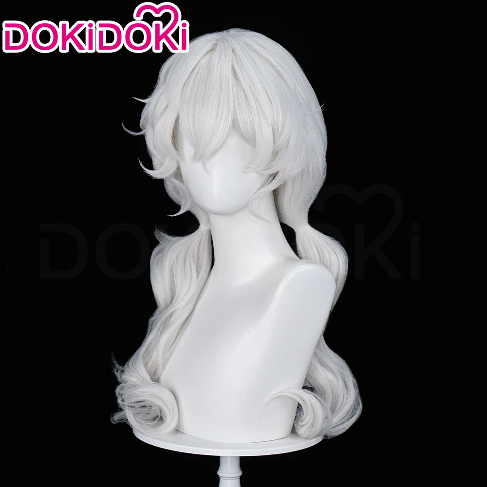 Charlotte Wiltshire Wig Game Hello Charlotte DokiDoki Women 70cm White Long Wig Charlotte Cosplay Free Cap