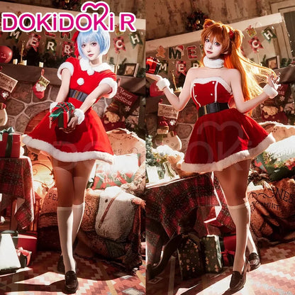 IN STOCK Asukaa / Reii Cosplay Costume Anime DokiDoki-R Women Cute Sexy Christmas Dress Asukaa Cosplay Reii Costume Plus Size