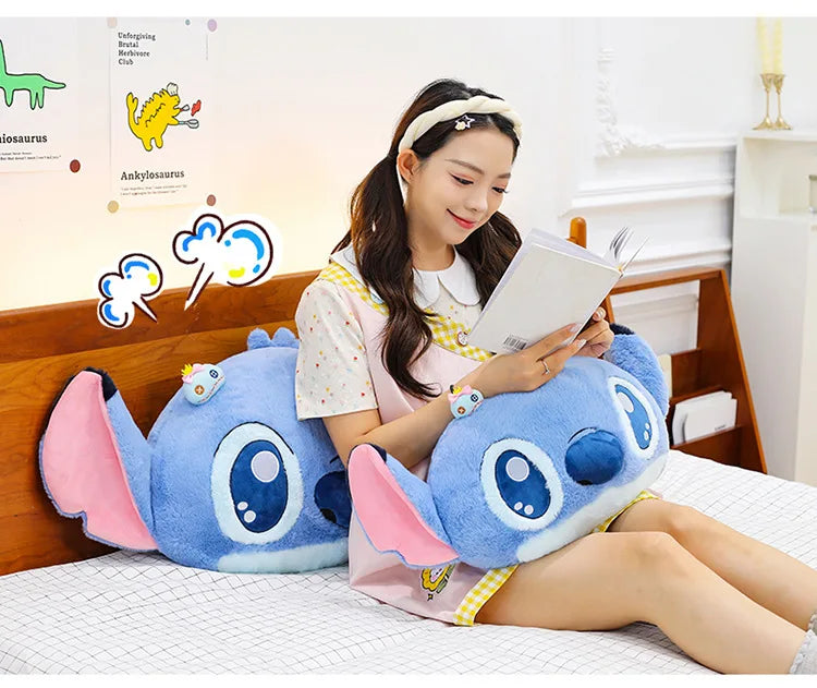 40x80cm Big Size Stitch Disney Anime Plush Stuffed Doll Cartoon Room Decoration Plush Pillow Children's Holiday Gift